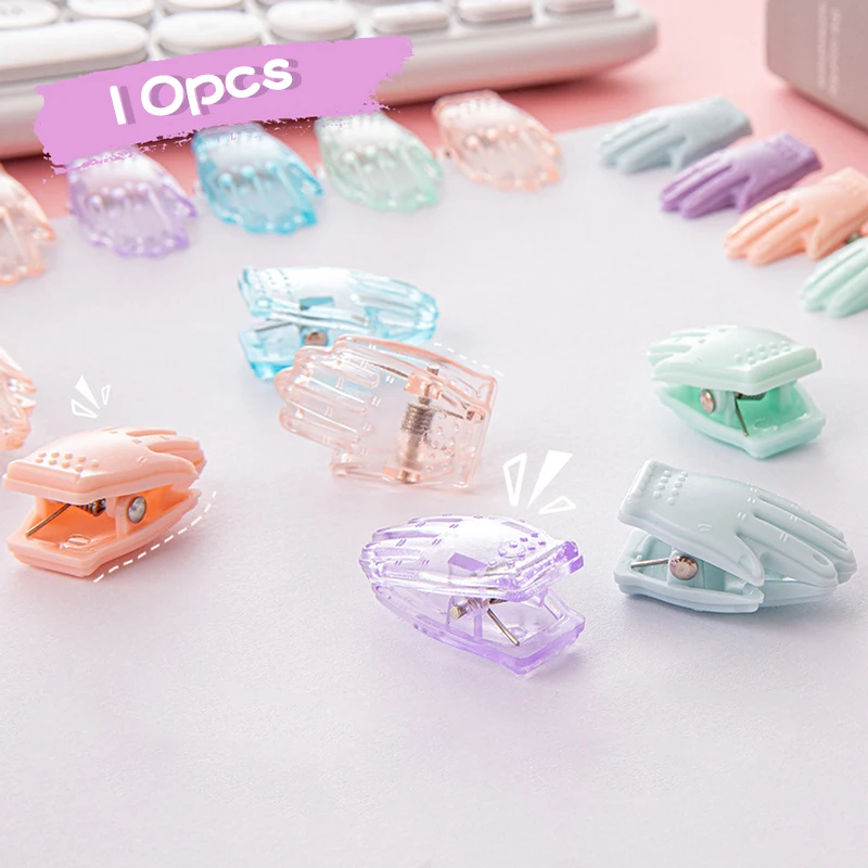 

Palm Shape Binder Clips Macaron Color Paper Clips Metal File Photo Tickets Holder Clamp Cute Student Stationery School Supplies