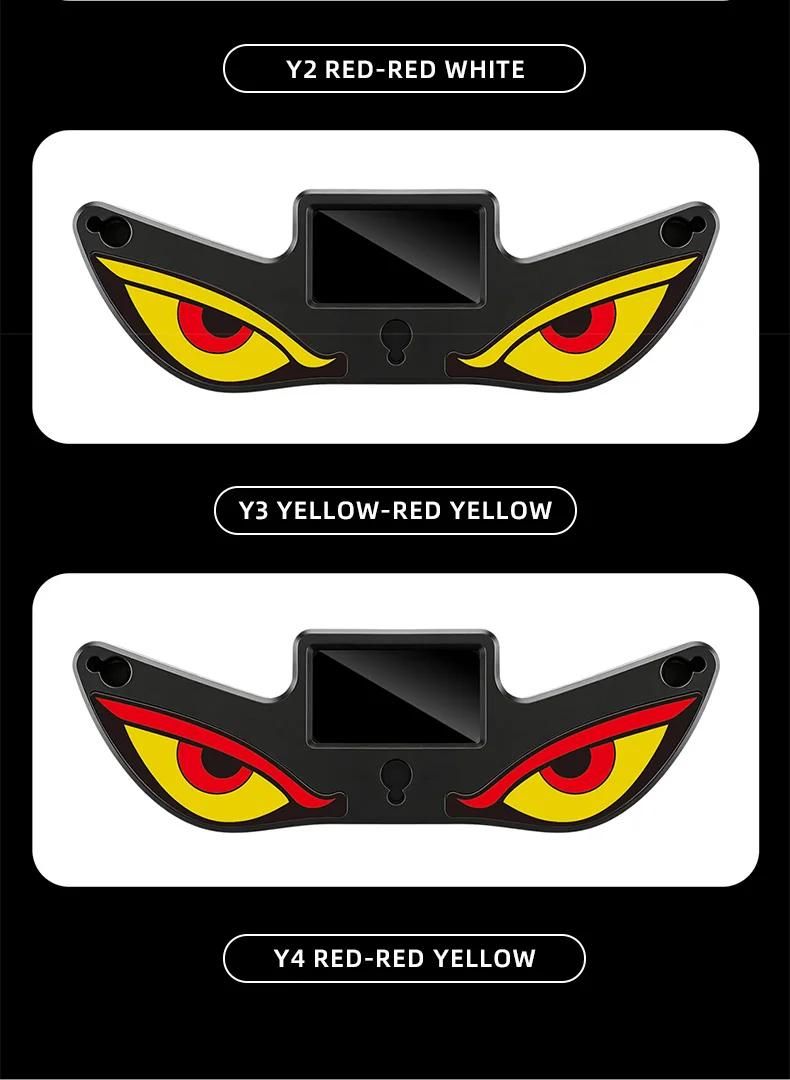 Solar Powered Car Neon Light Wireless Cool DEMON EYE Led Ambient Light Suction Cup USB Rechargeable Atmosphere Breathing Lamp