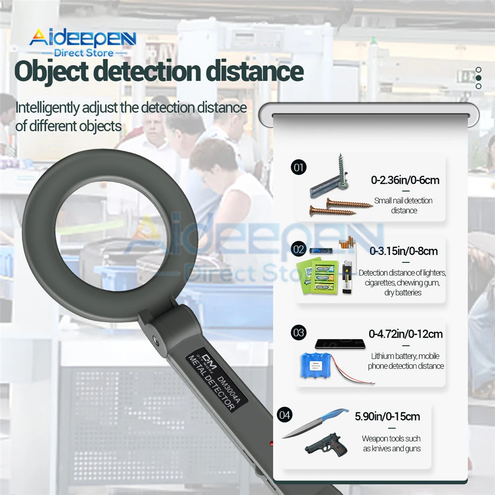 DM3004A Metal Detector High Sensitivity Body Search Tools Portable Handheld Security Super Scanner Tool Finder