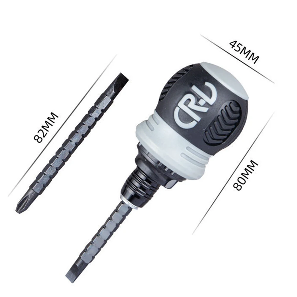 

Adjustable Ratchet Screwdriver Screwdriver 1pc 6.0+/6.0- 85*45mm Adjustable Chrome Vanadium Steel Hand Tools Anti-slip