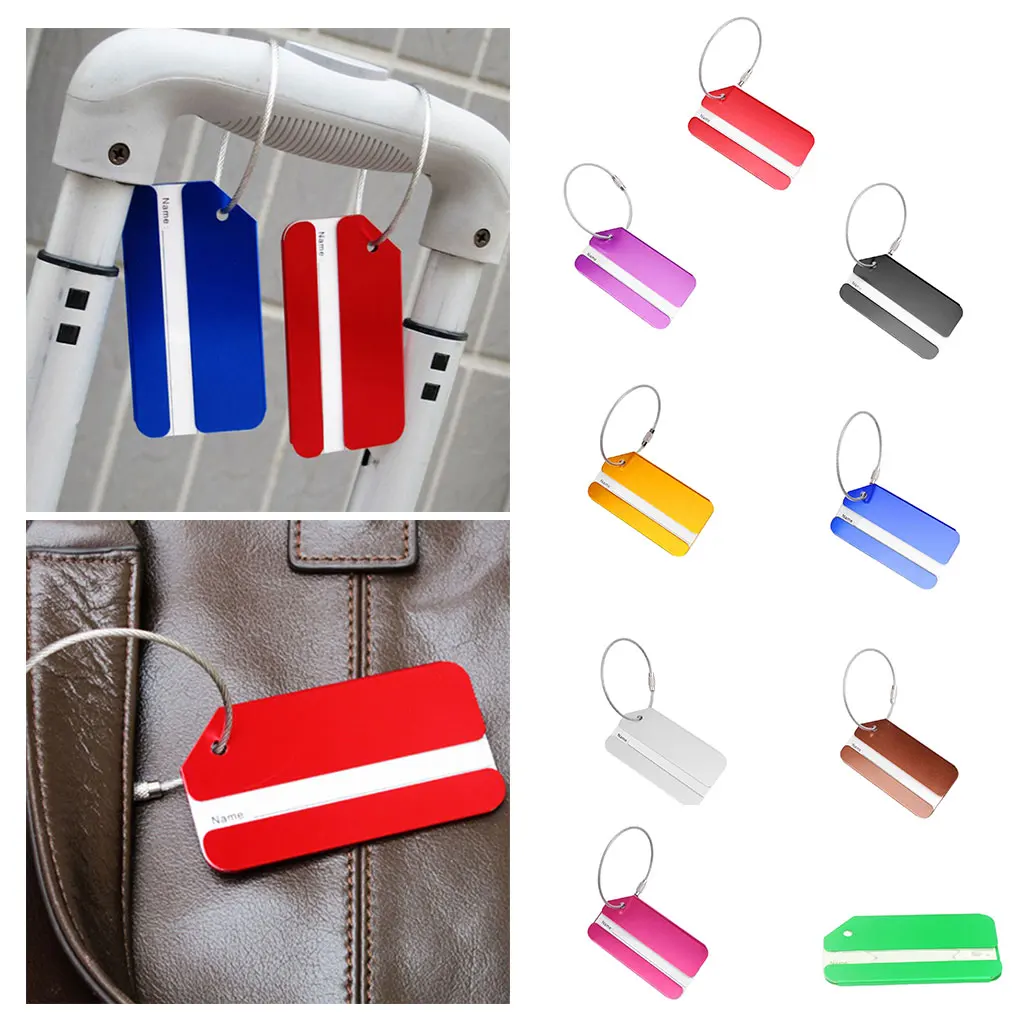 

Luggage Tag Suitcase Label Address Holder Multicolored Light-weight Multipurpose No Burrs Pass Name Tags Green