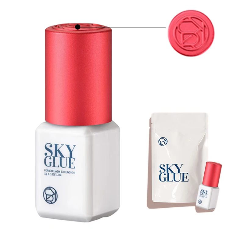 10 Bottles SKY Glue For Eyelash Extension Korea 5ml Black Red Blue Cap Beauty Health Lava Lash Shop Makeup Tools Adhesive 5