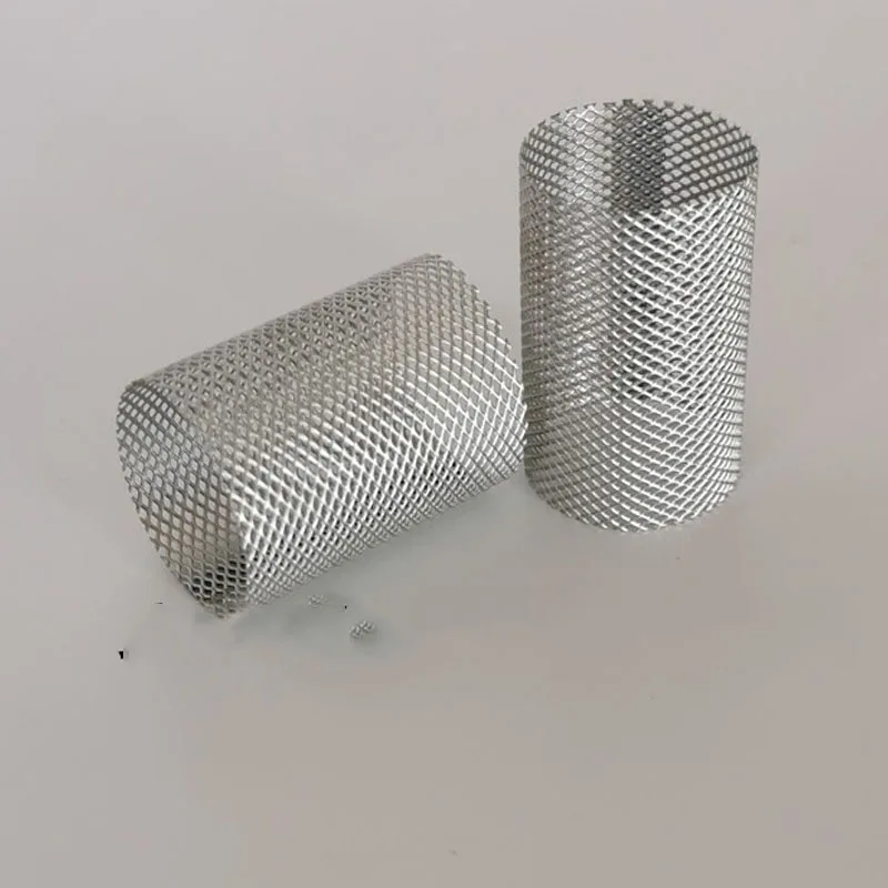 2PCS FreeShip SS304 stainless steel metal Y filter mesh pipes cylinder with holes pattern water food grade