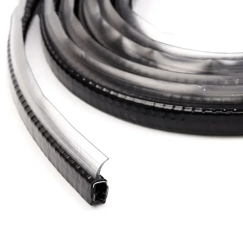 5M Car Door Anti Collision Soundproof Strip with Steel Disc Bumper Trim Edge Scratch Protector Strip Sealing Guard Styling Decor