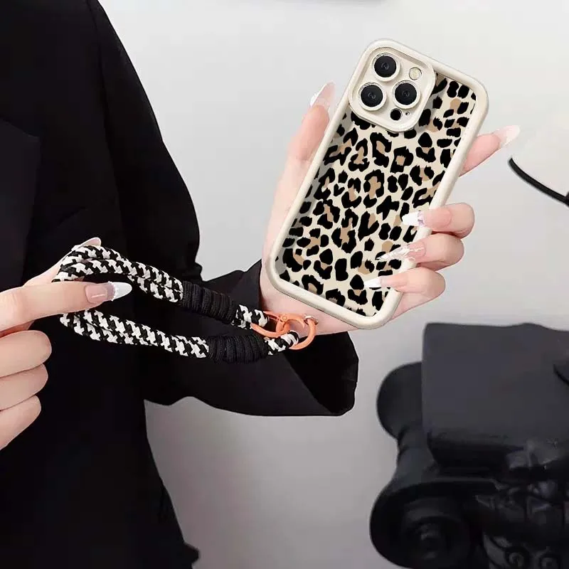 Leopard Print Universal Lanyard Phone Case Cover