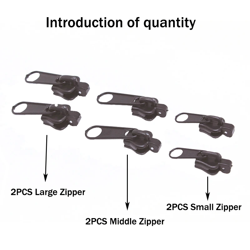 Instant Zipper Clip & Zip Quick Fix Zip Puller Zipper Pull Replacement For  Coat Bag General Black 10pcs