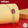 WOSTU 925 Sterling Silver Chinese New Year Series Red KOI Lantern Charm Fortune Cat Bead Fit Bracelet DIY Necklace Jewelry Gift 3