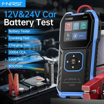 FNIRSI BTM-24 12V/24V Tester batteria per auto 0-2000 CCA Tester di carico batteria automobilistica Avviamento Circuzione di carica Strumenti diagnostici