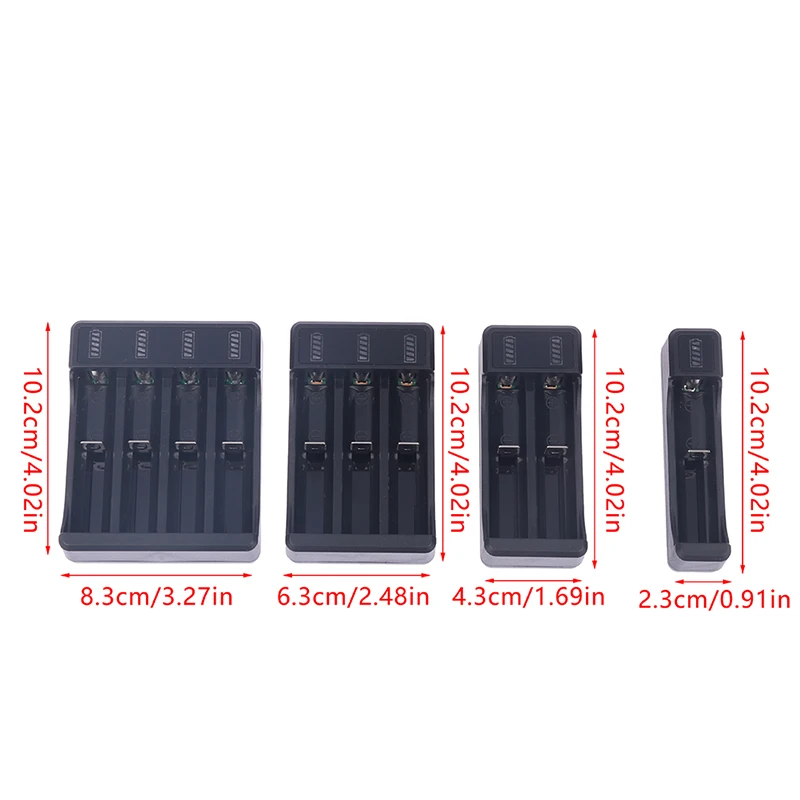 18650 Fast Charger with Type cable 4.2V Lithium Battery 4 Slot Strong Light Flashlight Intelligent Charge for 14500 26650 18650