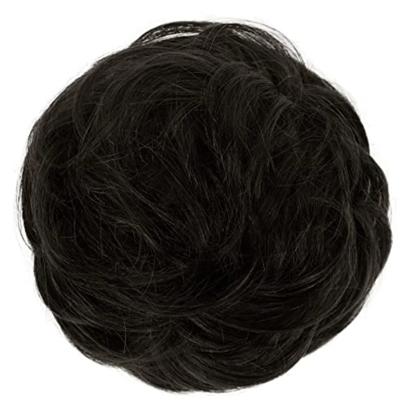 Messy Round Bun Elastic Ponytail Extended Curls Bun Hair Slices For Daughter Donut Hair Slices