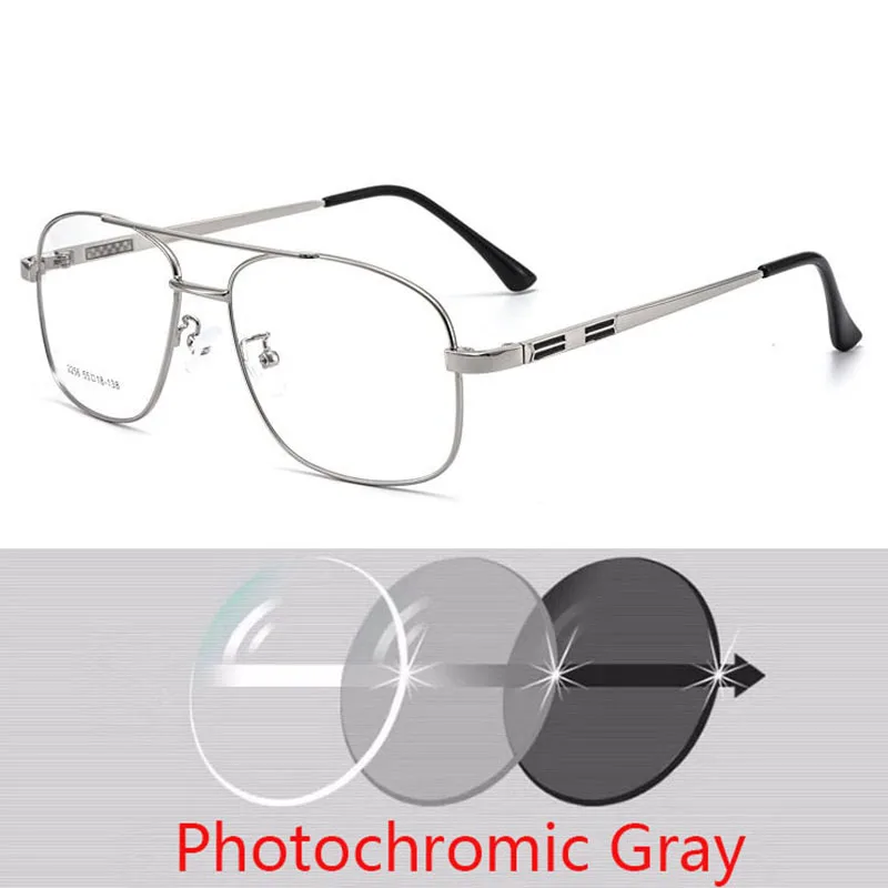 Alloy Glasses Men big Square Myopia Prescription Eyeglasses Women Metal Full Optical Eyewear 2256 SPH 0 -0.5 -0.75 -1.0 TO -6.0 3