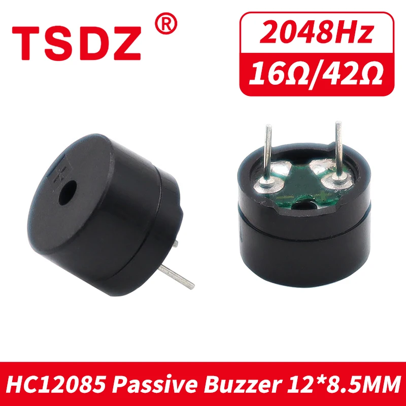 10PCS HC12085 16Ω  42Ω Electromagnetic Buzzer 12085 Passive Buzzer Split Speaker 12*8.5MM 12X8.5MM 16ohms 42ohms AC 1.5V 3V 5V
