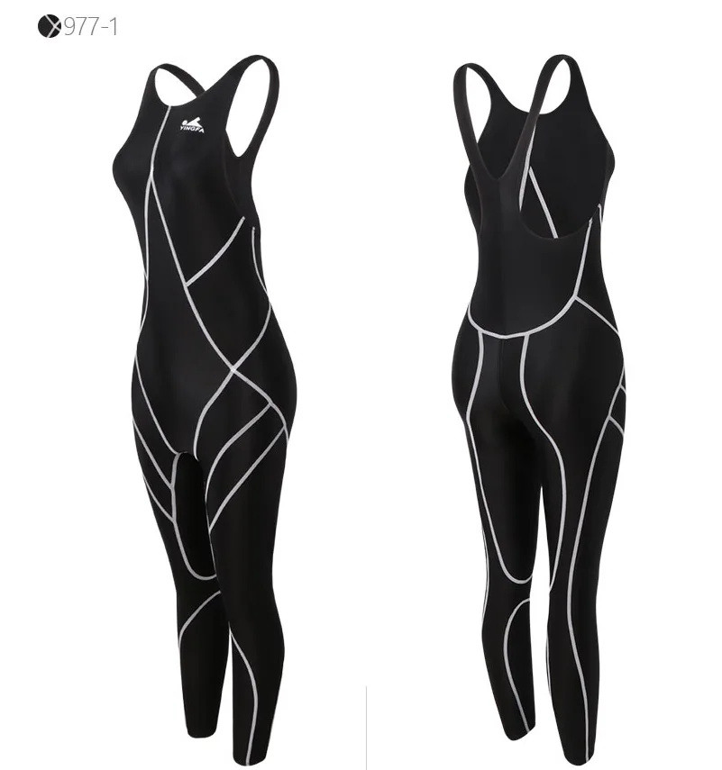 Yingfa 977 Waterproof Chlorine Resistant Women Body Suits Swimming Full Body Suit For Women Swimwear