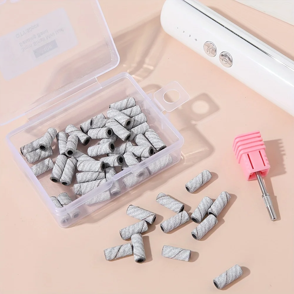 Sanding Bands For Nail Art, 80/120/180/240 Grit, Mini Nail Drill Bits For Manicure And Pedicure 4