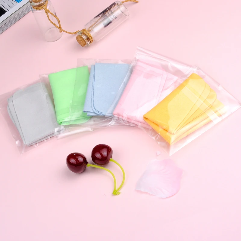 극세사 렌즈 청소 천, 샤모아 안경 클리너, 휴대폰 화면 청소 물티슈, 맞춤형 로고 크기, 10 개