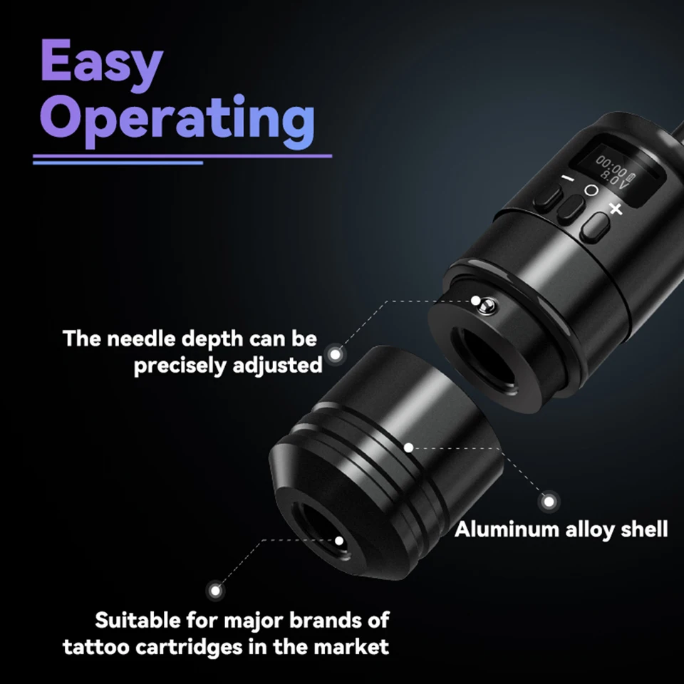 未使用　タトゥー　バッテリー　グリップ　カートリッジ　ワイヤレス 野心ワイヤレスタトゥーバッテリーグリップ電源 1600mAh RCA