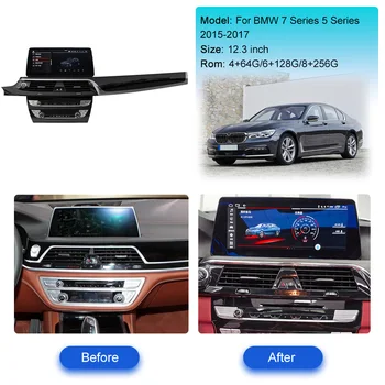 12.3" Car Radio For BMW 7 Series 5 Series G11 G12 F10 F11 2015-2017 GPS Navigation Multimedia Player Carplay Unit AI Screen DSP