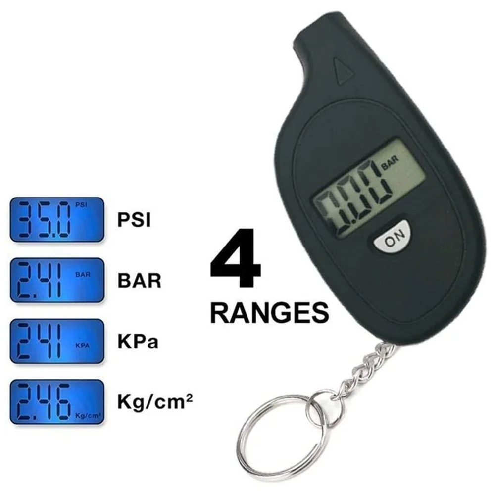 Car Tire Pressure Gauge Mini Portable Keychain Tyre Wheel Air Tester Digital Lcd 5100 Psi