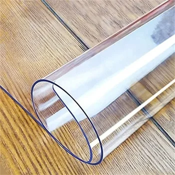 Nappe transparente en PVC d'épaisseur, tapis de table à manger résistant à la chaleur, imperméable et résistant à l'huile, 1 pièce 1