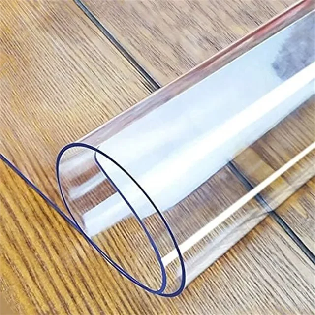 Nappe transparente en PVC d'épaisseur, tapis de table à manger résistant à la chaleur, imperméable et résistant à l'huile, 1 pièce 1