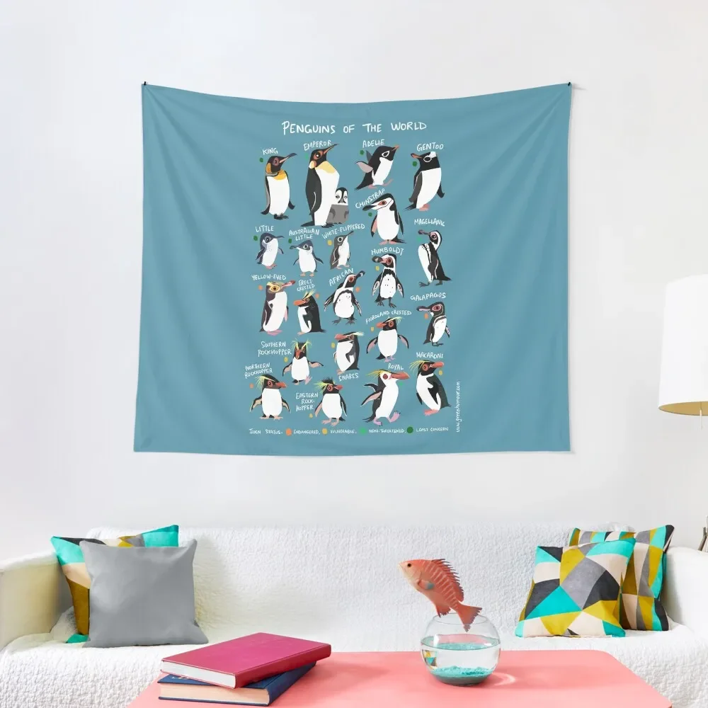 

Penguins of the World Tapestry Luxury Living Room Decoration Decoration Room Bedroom Decorations Funny Tapestry