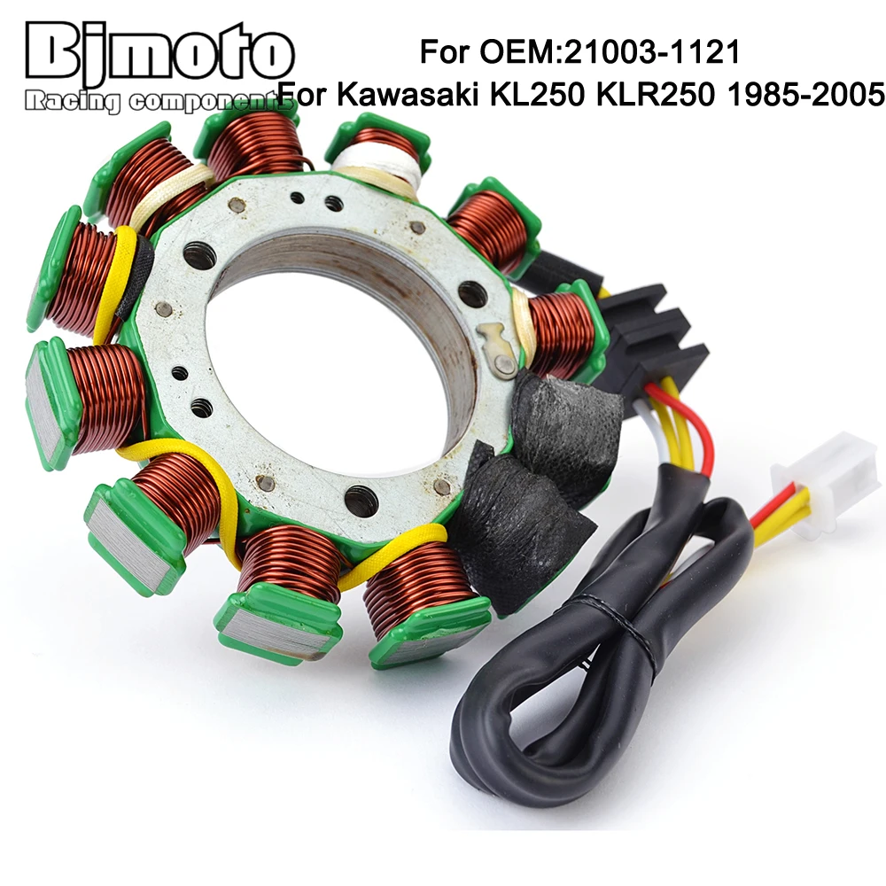 

21003-1121 Motorcycle Stator Coil For Kawasaki KL250 KLR250 1985-2005 KL / KLR 250 2004 2003 2002 2001 2000 1999 1998 1997 1996