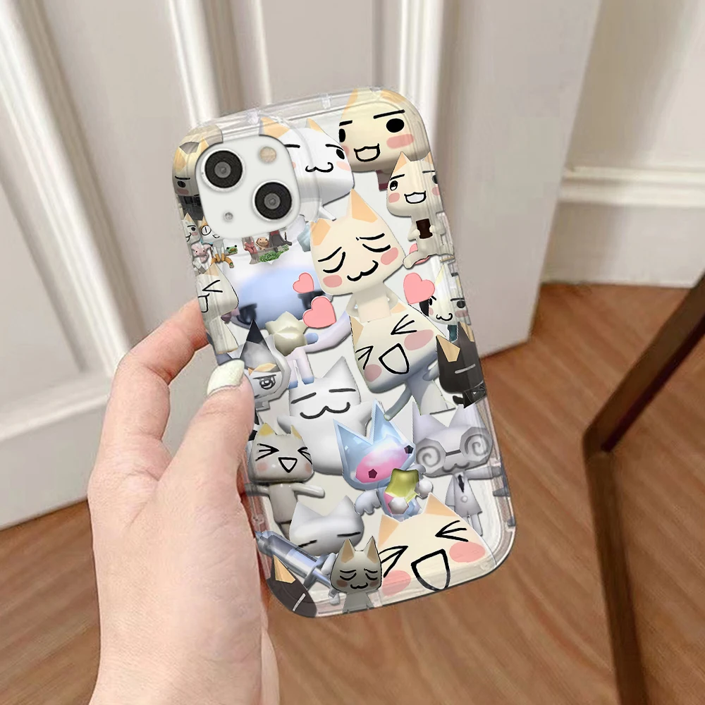Adorable Clear Back Cat Design Phone Case