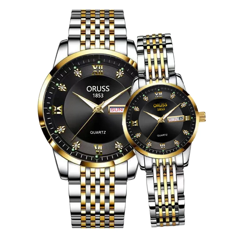 Elegant Automatic Couple Watches - Night-Luminous, Waterproof, and Luxuriously Simple Design