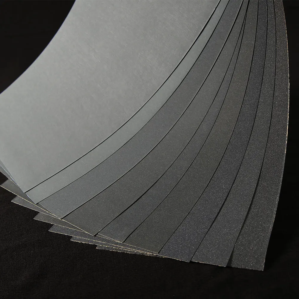 Wet Dry Sandpaper Sheets 400/600/800/1000/1200/1500/2000/2500# Polish Sand Paper Sheets Silicon Carbide Home Coarse