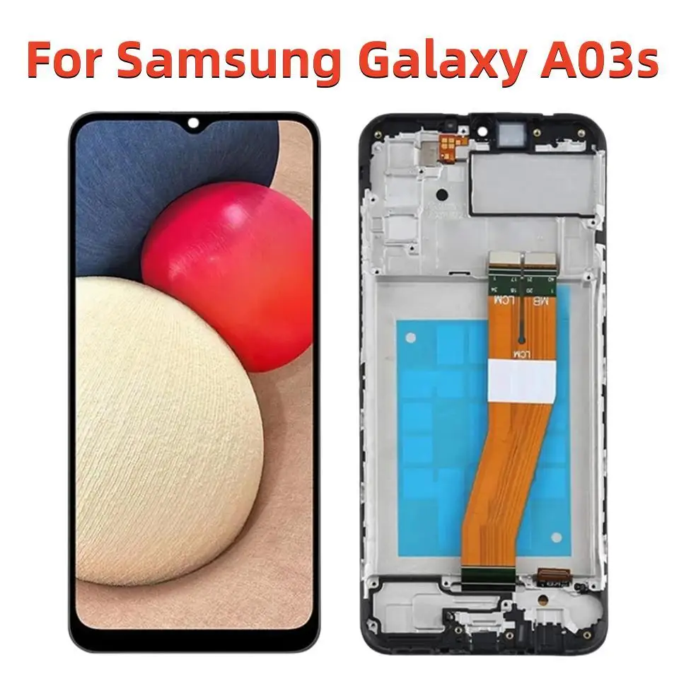 

Original For Samsung Galaxy A03s Display LCD Screen With Frame 6.5" For A03S SM-A037F A037M LCD Touch Screen Display Parts