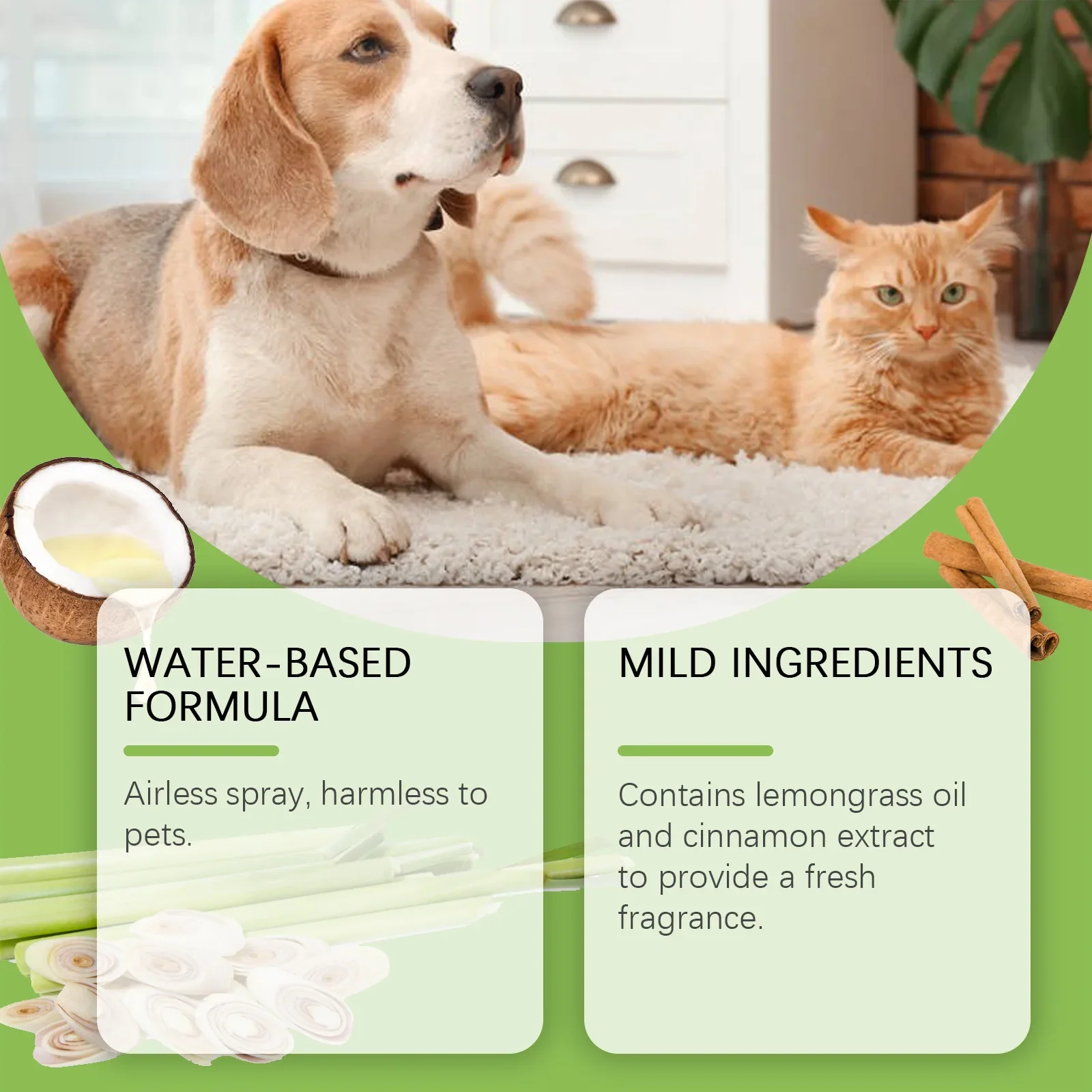 YEGBONG Pet Smell Spray, Indoor Pet Area Odor Cleaning and Fragrance Lasting Protection Fresh Spray