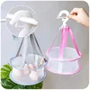 Fashion Pink Gray Makeup Tool Drying Net Home Dormitory Makeup Brush Drying Storage Net Bag Beauty Egg Organizer Hanging Bags 5
