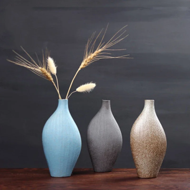 

Modern Ceramic Wedding Decorative Vase Modern Blue Ceramic Vase Artificial Flower Bottle Home Christmas New Year Decoration
