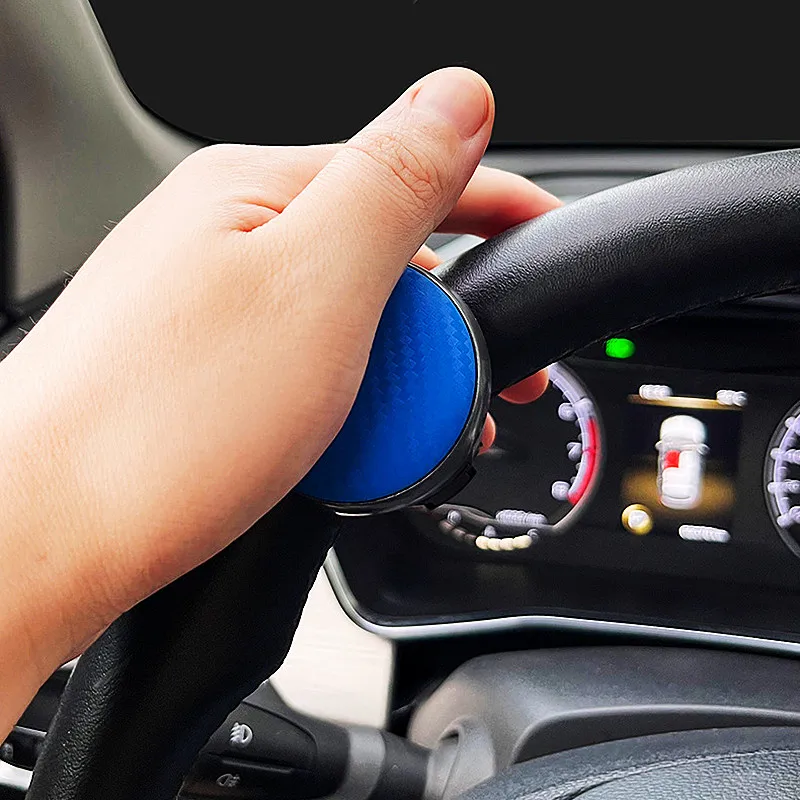Car Universal Steering Wheel Booster Spinner Knob 360 % Rotation Turning Bearing Power Handle Ball Shaped Helper Hand Control Steering Wheel Knob Steering Wheel Booster Ball