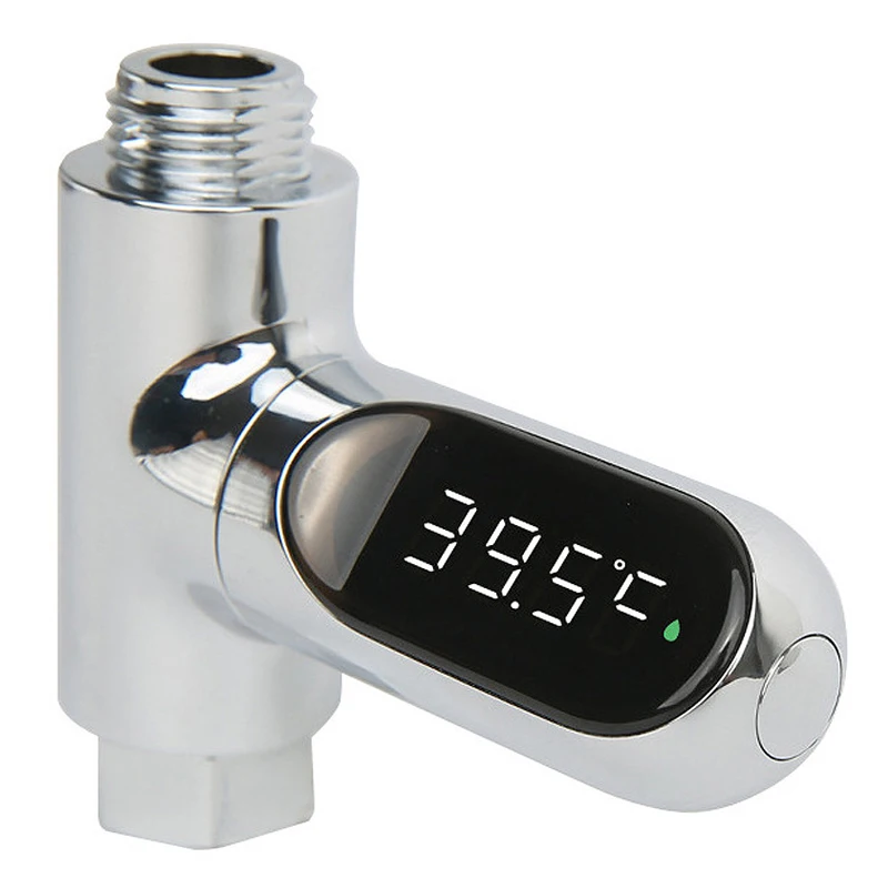 

Aliran Air Listrik Dihasilkan Sendiri 360 ° Putar Fahrenheit Celcius Termometer Keran Pancuran Monitor Suhu Air Mandi Bayi