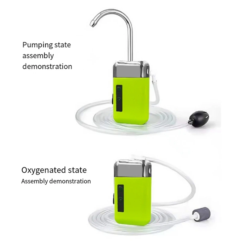 Fishing Tap And Oxygen Pump Tool Automatic Fishing Water Pump Oxygenator For Aquarium Silent Household Dual-Use Easy To Use aquarium air pump