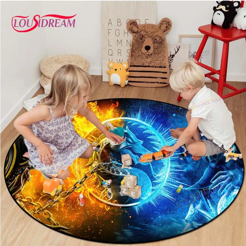 

Game Mortal Kombat Area Rug Round Floor Mat Living Room Carpet Bathroom Kitchen Rug Doormat