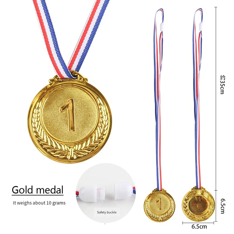 LICG-3 Medals, Gold, Silver, Bronze, Winners Medal With Ribbon 1St 2Nd 3Rd Children Metal Medal, Style Winners Medal