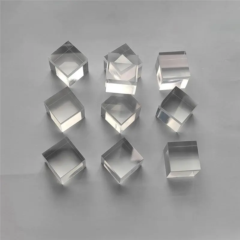 AEE4-10개 1인치 x 1인치 x 1인치 투명 아크릴 정사각형 블록 - 모든 면이 연마된 플라스틱 정사각형 막대