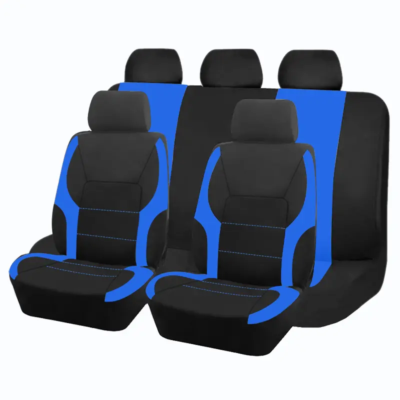 AUTO PLUS Sports Universal Polyester Car Seat Cover Set Fit Most Car Plain Fabric Bicolor Stylish Car Accessories Seat Protector - Image 26