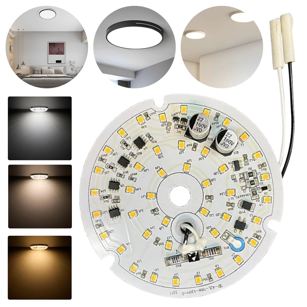 3.94 Inch LED Retrofit Kit 18W 1530LM Dimmable Ceiling Fan LED Light Replacement 3000K/4000K/6500K Round LED Light Engine