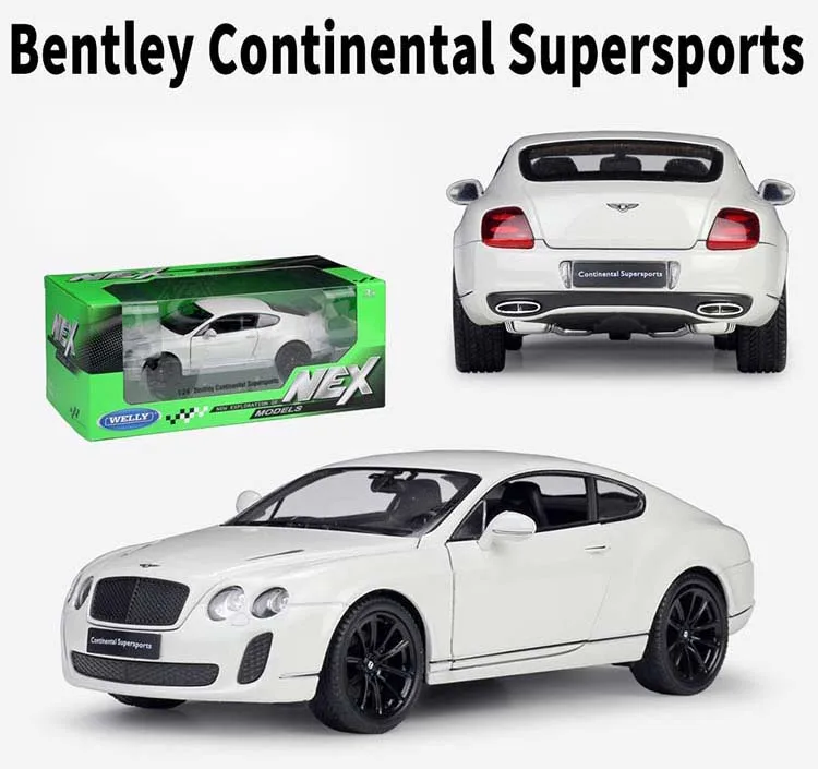 Welly GTA 1:43 Bentley Continental GT modelo automóvil de fundición de aleación Blanco 