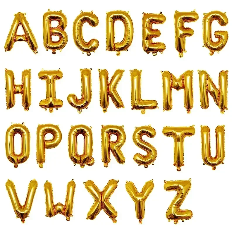 Foil Letter Balloons A-Z Alphabet Balloon Figures 16 32 Inch