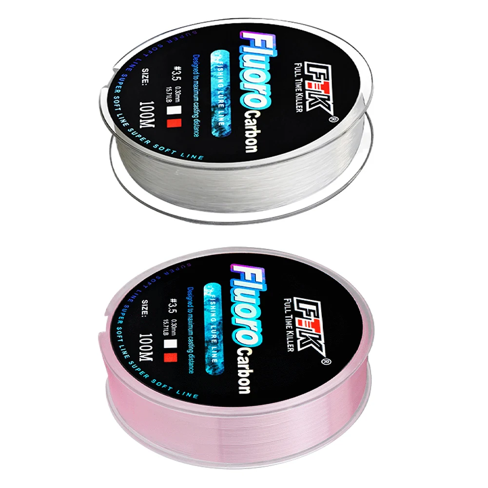 100M Fishing Line Nylon Line Fluorocarbon Fishing Lure 4.13-34.32LB Carbon Fiber Leader Soft fishing line,fishing tackle