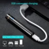 Mini Cylindrical Strip Electronic Tungsten Wire Lighter USB Rechargeable Flameless Lighters Smart Fingerprint Ignition for Gift 2