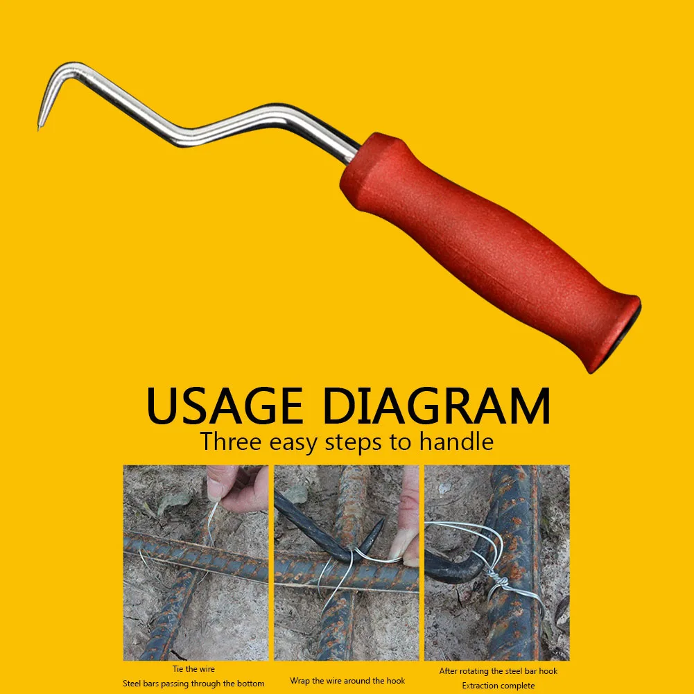 Semi-Automatic Rebar Tie Wire Twister High Hardness Rebar Wire Twister Durable Tie Reinforced Hook Hand Construction Tools