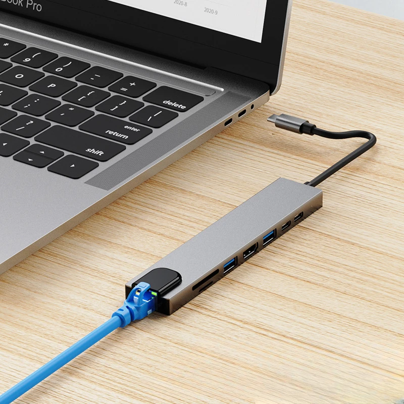 USB C HUB 7 Port Multi USB Splitter USB 3.0 HUB Type C to USB OTG Adapter USB Dock Station with PD SD TF For Xiaomi Macbook Pro