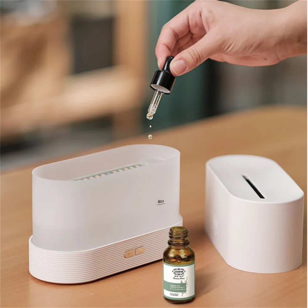 Flamme Ätherisches Öl Duft Diffusor Luftbefeuchter Aromatherapie  Elektrische Geruch für Haus Feuer Duft Aroma Diffusor Maschine