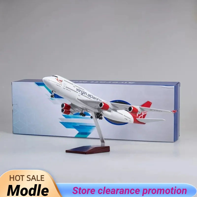 

1:150 Scale Diecast Model Virgin Atlantic Airlines Boeing B747/B787 Resin Airplane With Light And Wheels Toy Collection Display