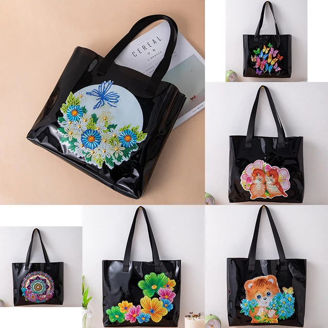 Diy Diamond Painting Handbagtransparent Jelly Shopping Bag Mosaic